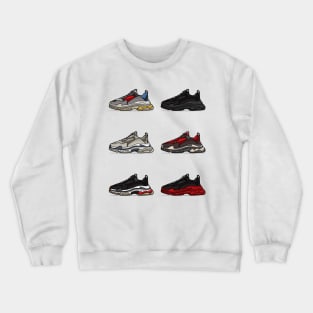 Balen Tripple Sneaker Crewneck Sweatshirt